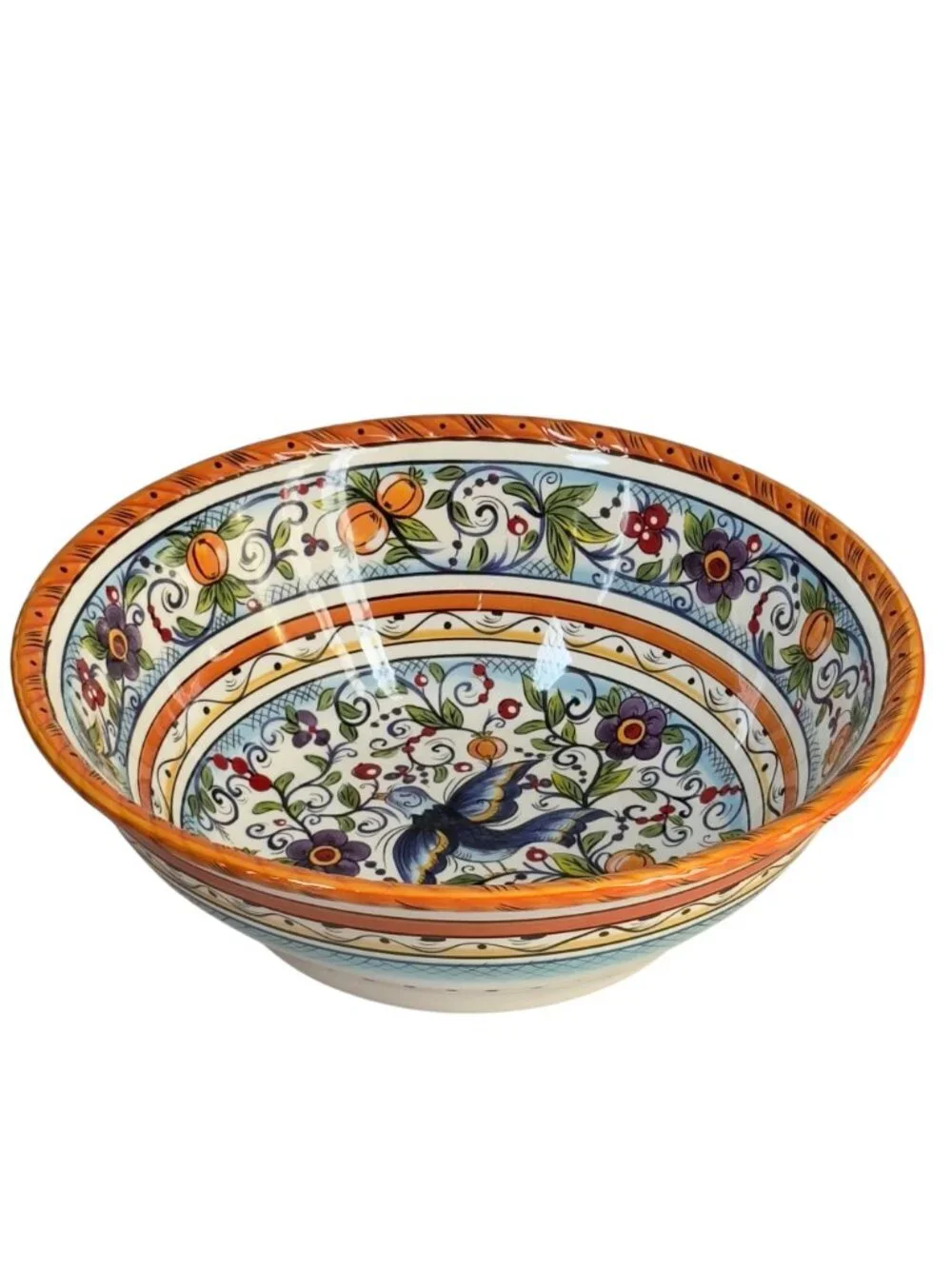 TABLETOPS Gallery Hand Painted Villa Paradiso Decorative Bowl & Plate Set